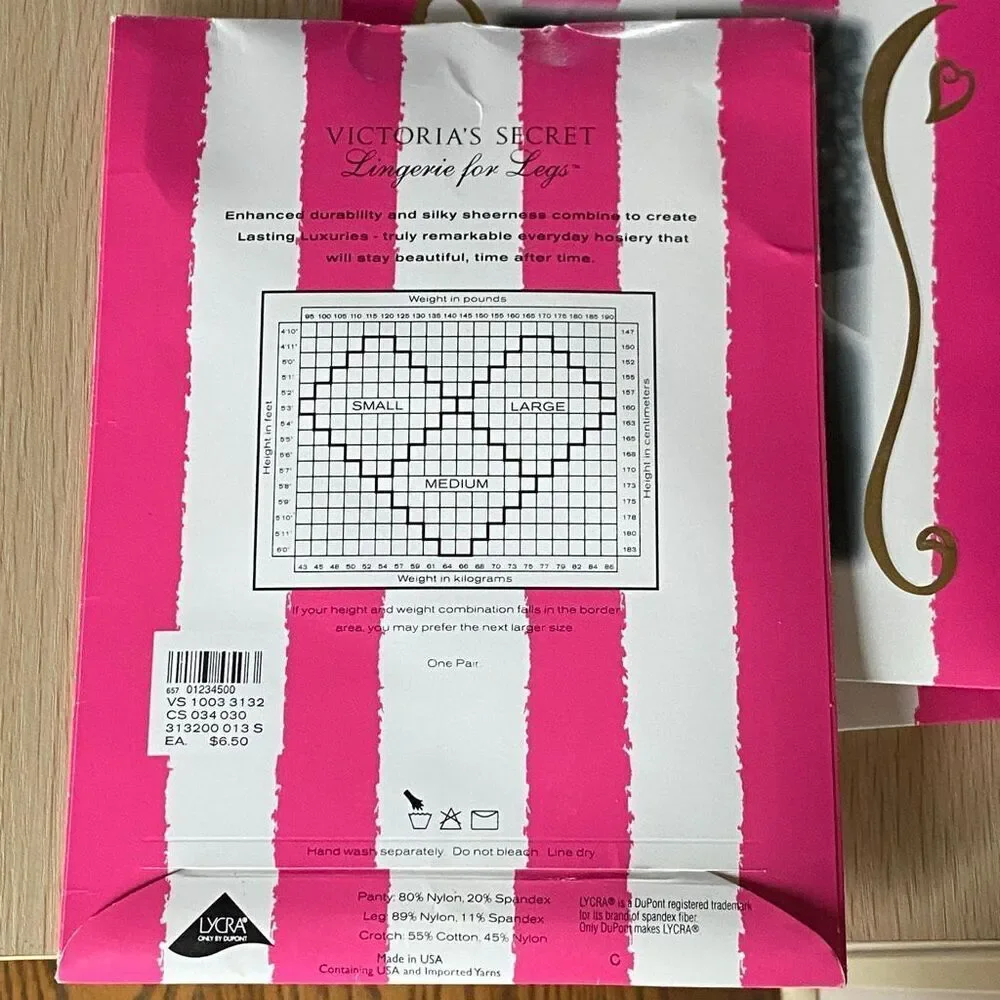 Victorias Secret Pantyhose Small Lasting Luxury Control Top Vtg 90s